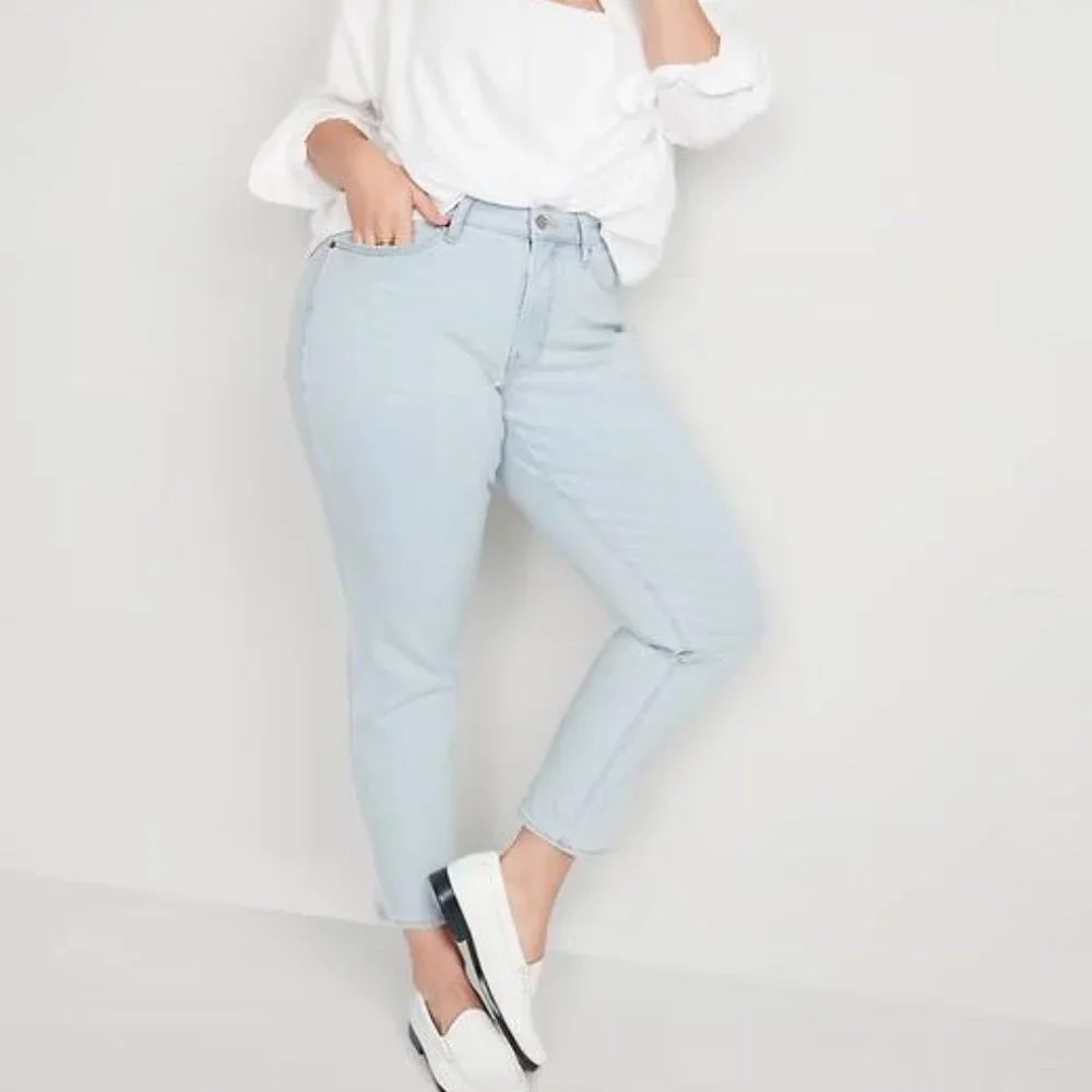 NWT Old Navy Curvy High-Waisted OG Straight Ankle Jeans - Picture 5 of 10